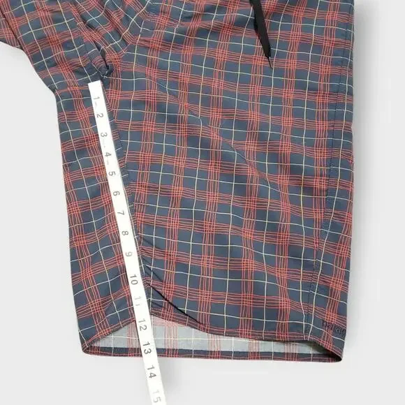 Patagonia Twenty-threes Board Shorts Mens Swim Trunks Red Blue Plaid Sz 33 - Picture 9 of 12